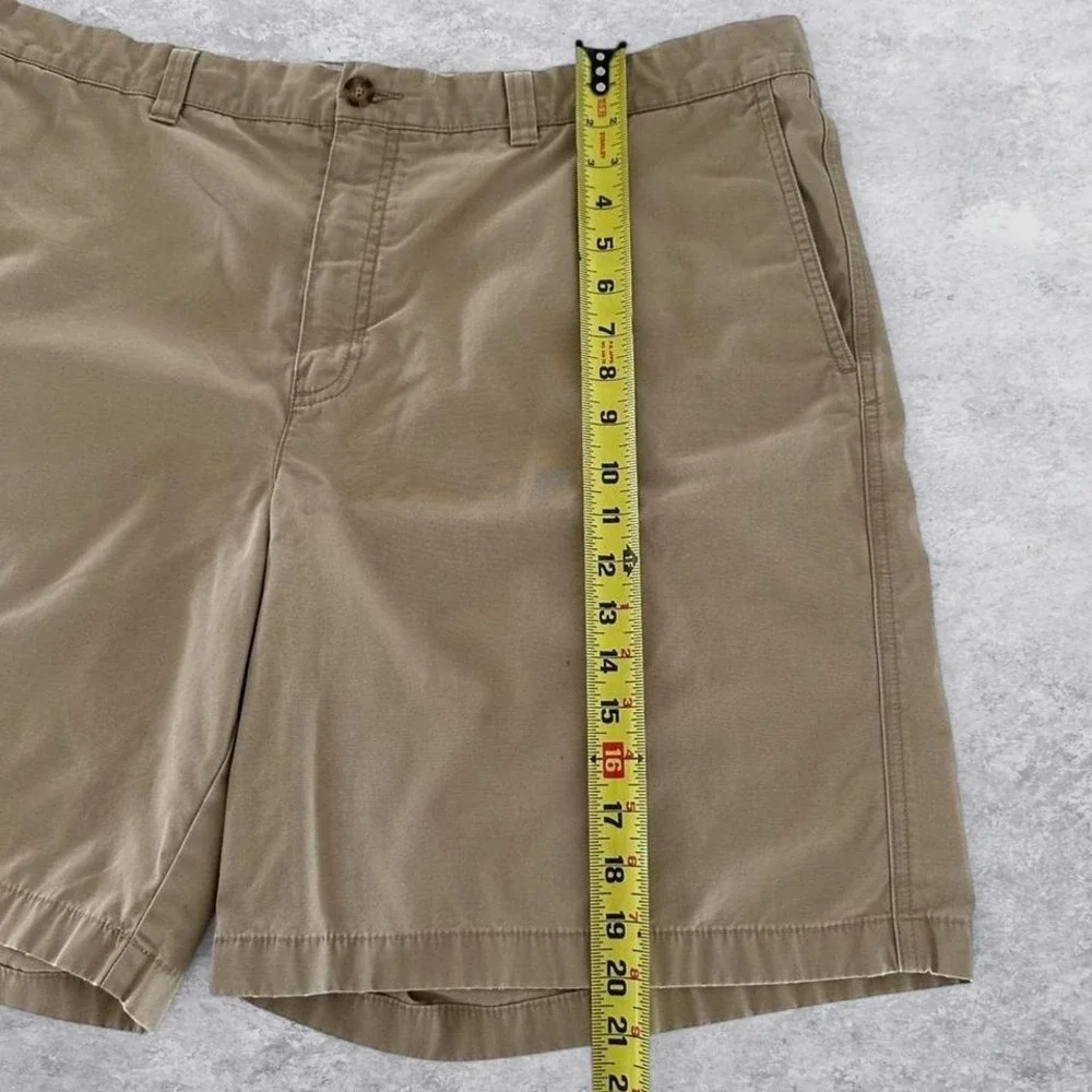 LL Bean Mens‎ Classic Fit Khaki Chino Shorts Tan Cotton Size 42